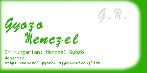 gyozo menczel business card